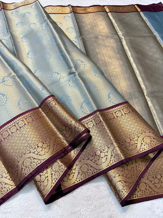 Peach Kanchi Silk Premium Banarasi Saree