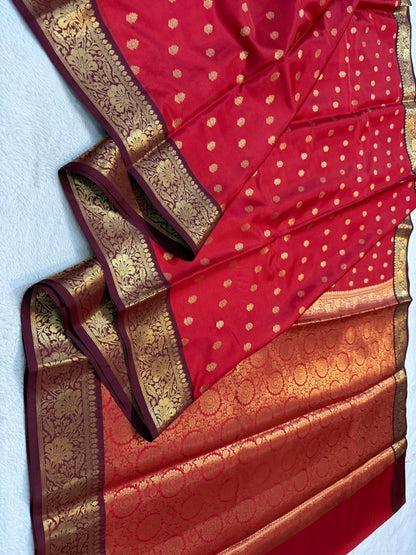Red Soft Silk Premium Banarasi Saree