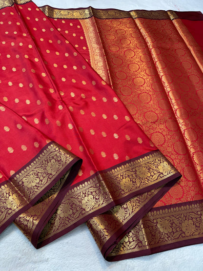 Red Soft Silk Premium Banarasi Saree