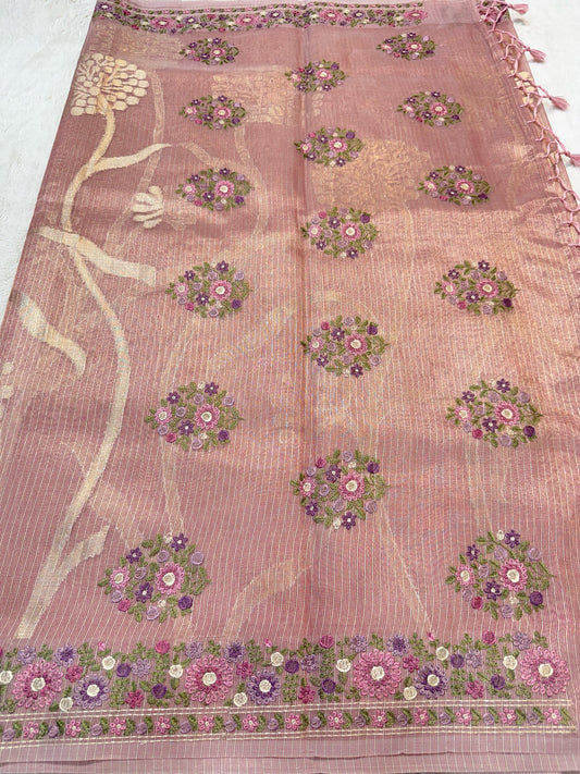 Tissue Kota Designer Embroidery Premium Banarasi