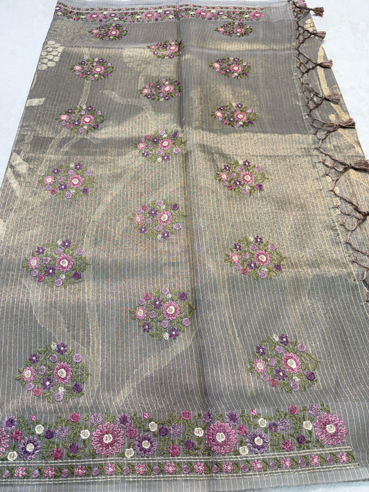Tissue Kota Designer Embroidery Premium Banarasi