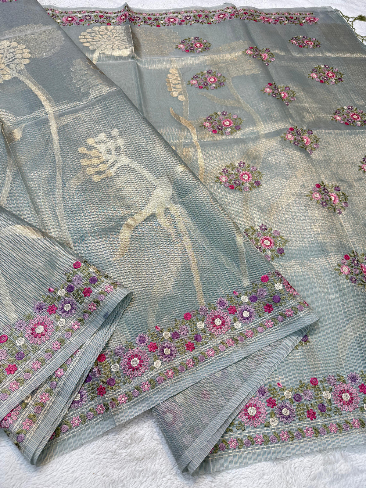 Tissue Kota Designer Embroidery Premium Banarasi