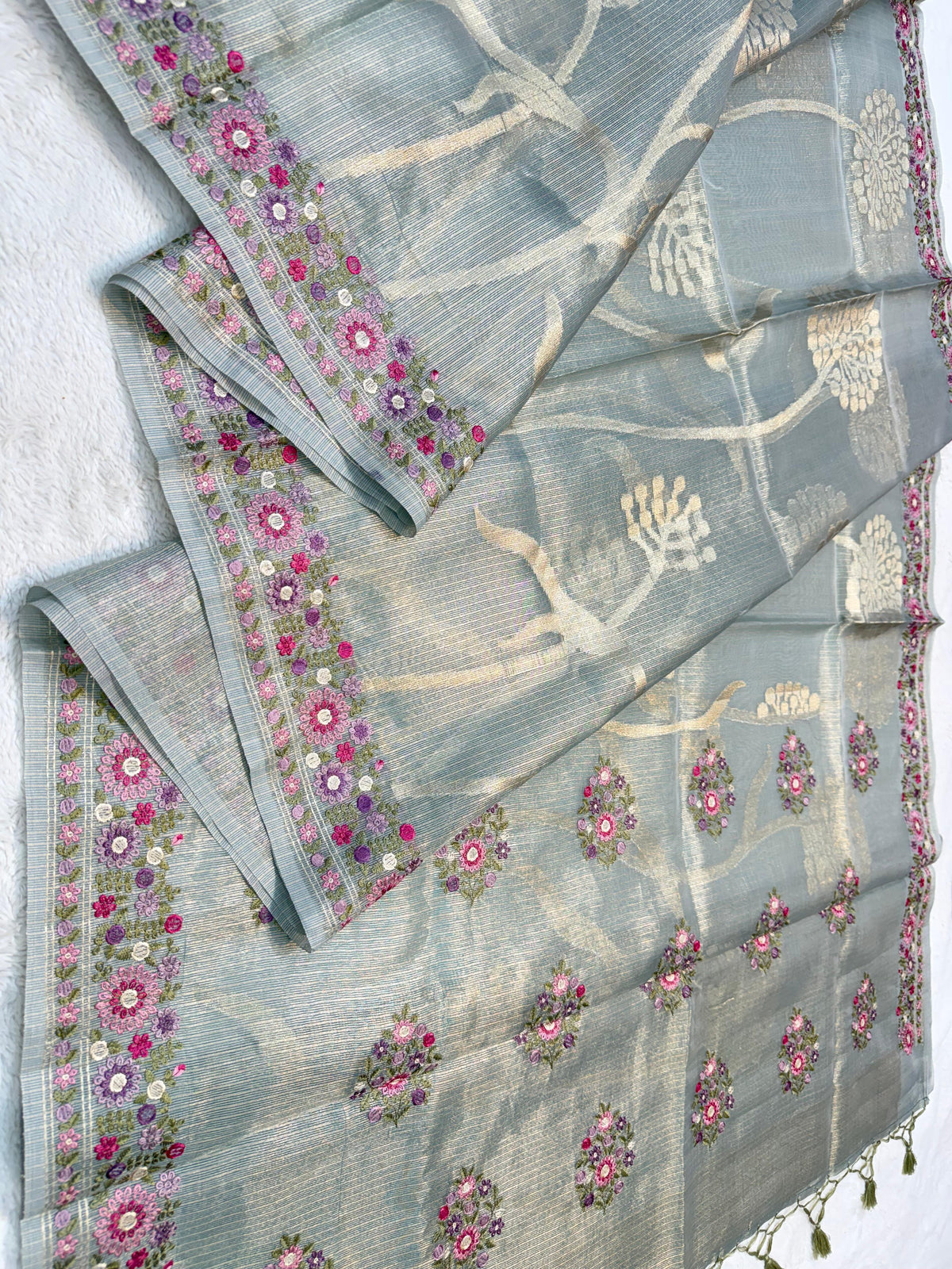 Tissue Kota Designer Embroidery Premium Banarasi