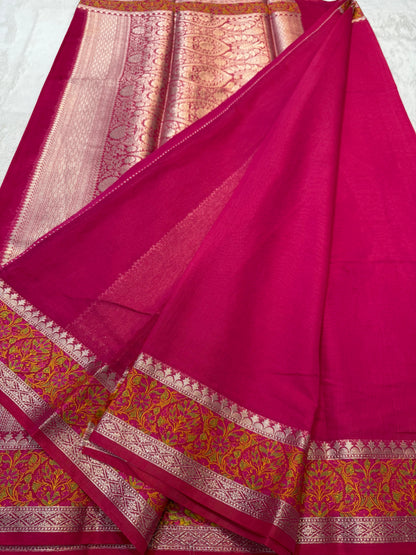 Rani Cotton Tilfi Premium Banarasi Saree