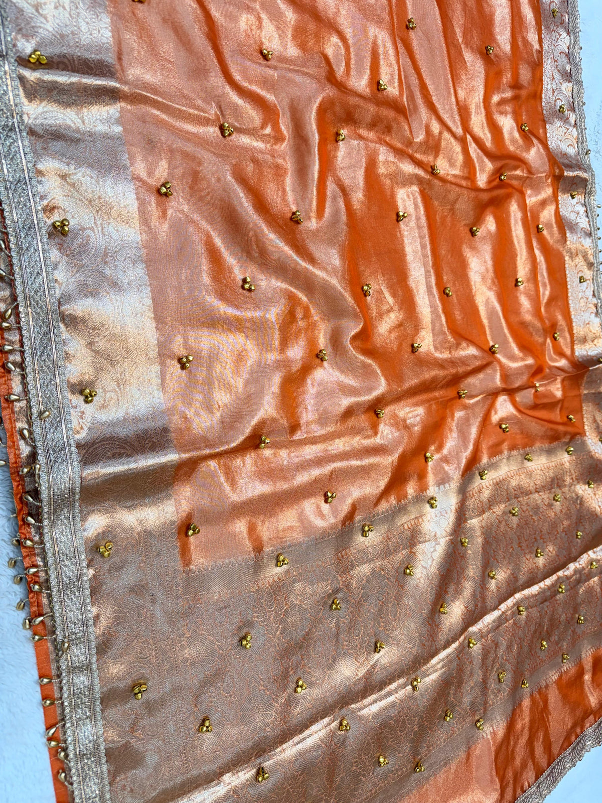 Tissue Ghungaroo Premium Banarasi Saree