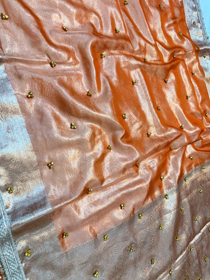 Tissue Ghungaroo Premium Banarasi Saree