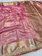 Pink Tissue Ghungaroo Premium Banarasi Saree