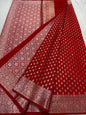 Red Georgette Premium Banarasi Saree