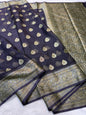Black Cotton Kota Premium Banarasi Saree