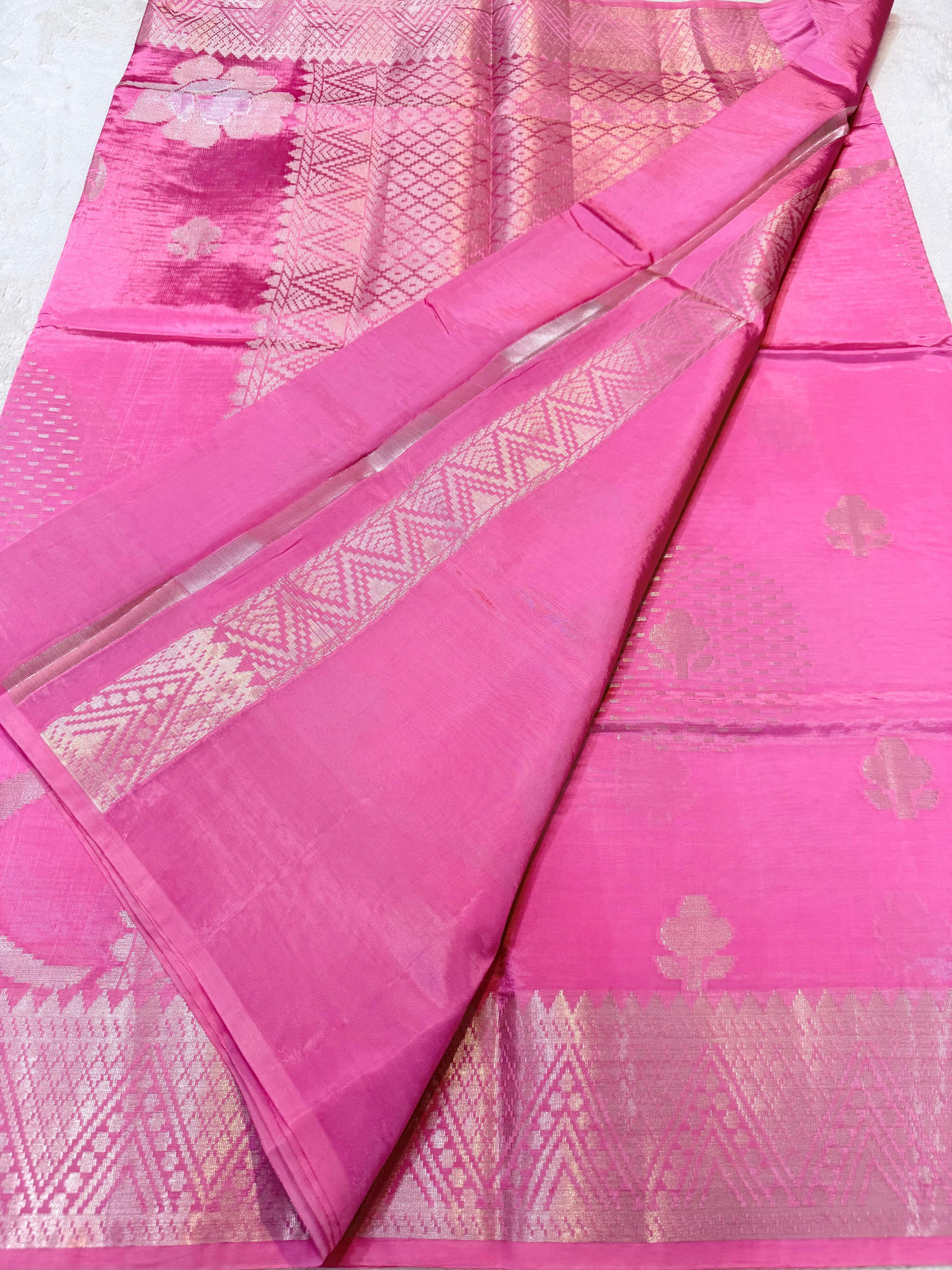 Pink Viscose Premium Banarasi Saree