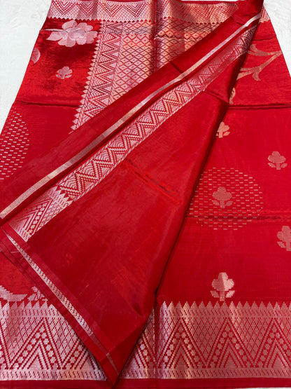 Red Viscose Premium Banarasi Saree