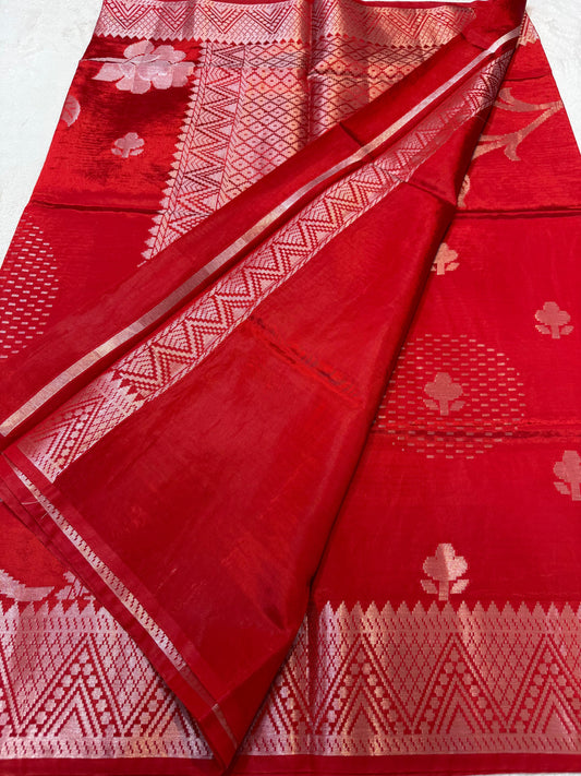 Red Viscose Premium Banarasi Saree