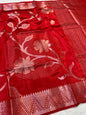 Red Viscose Premium Banarasi Saree