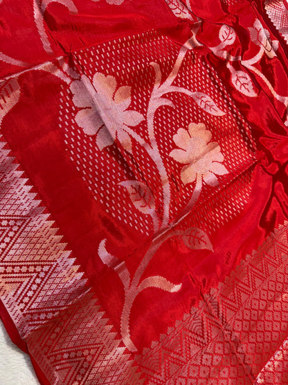 Red Viscose Premium Banarasi Saree