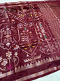 Maroon Viscose Minakari Premium Banarasi Saree