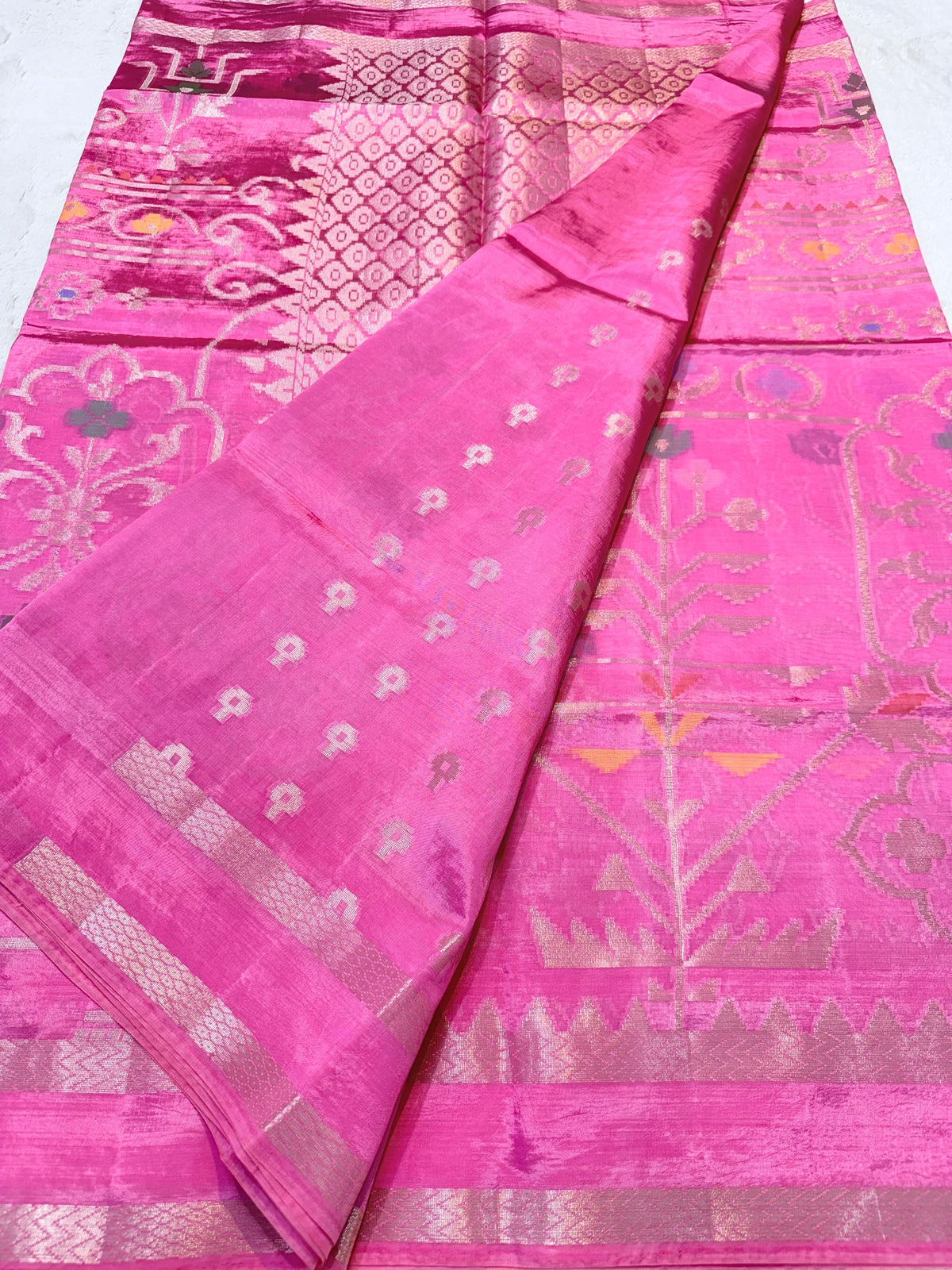 Pink Viscose Minakari Premium Banarasi Saree