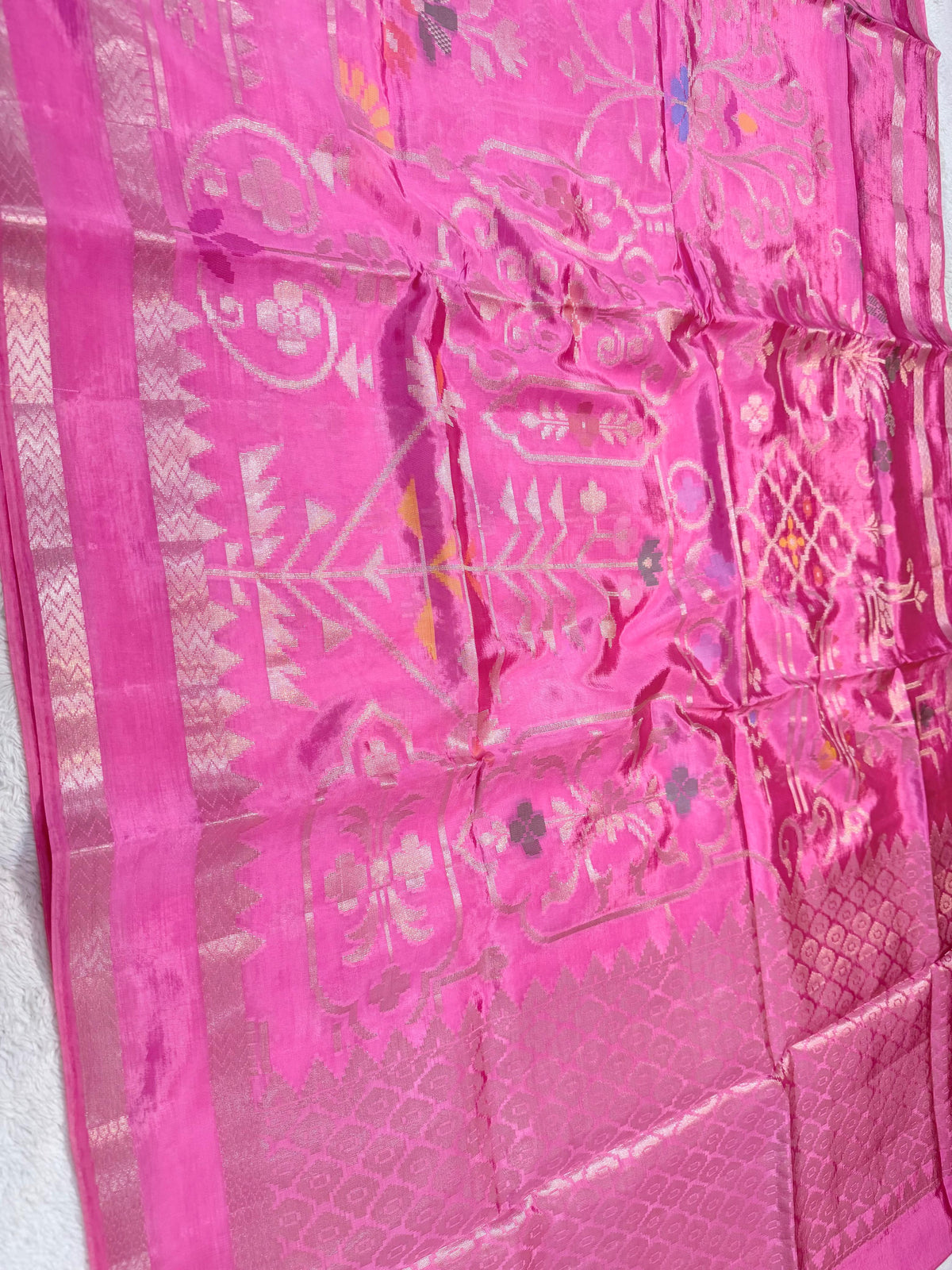 Pink Viscose Minakari Premium Banarasi Saree