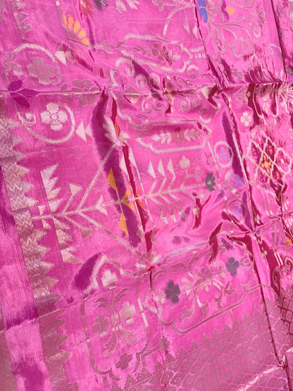 Pink Viscose Minakari Premium Banarasi Saree