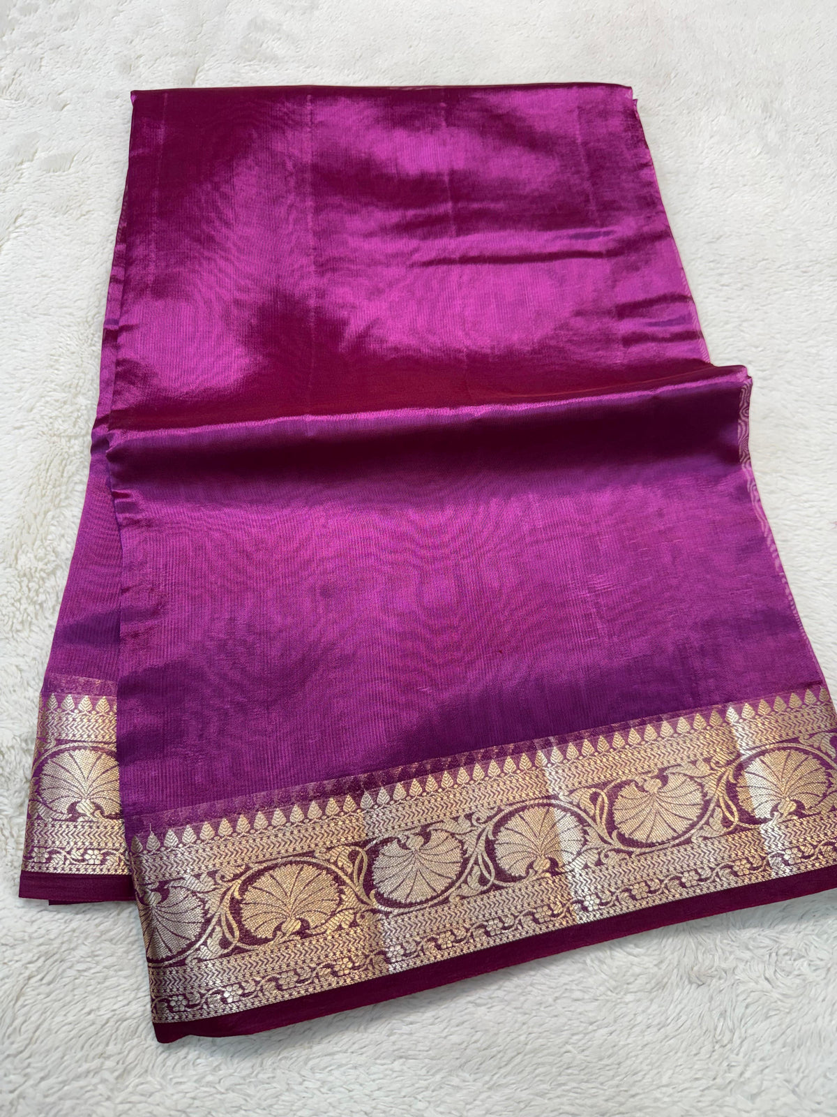 Magenta Pure Viscose Premium Banarasi Saree