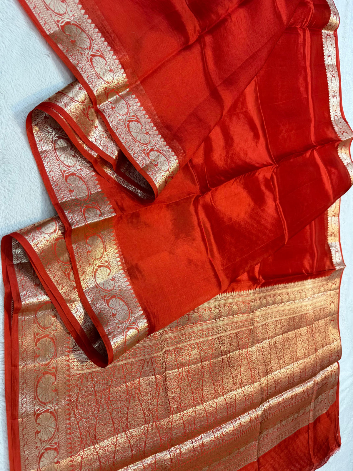 Red Pure Viscose Premium Banarasi Saree