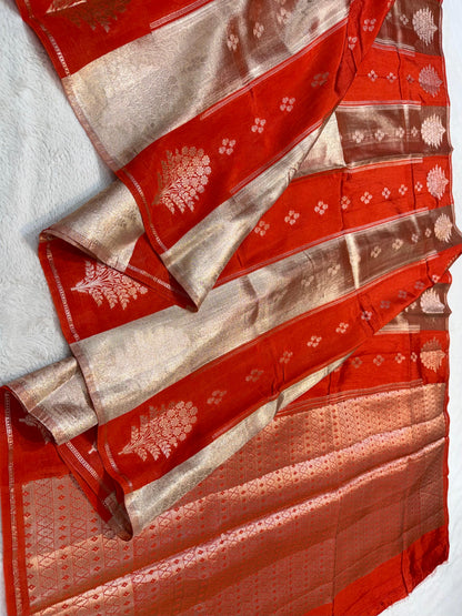 Raw Mango Rangkat Premium Banarasi Saree