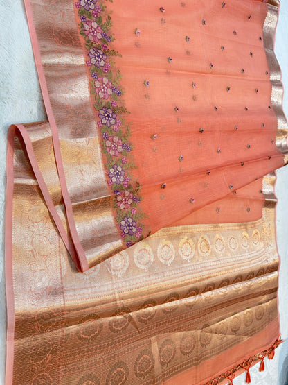 Cotton Kota Designer Embroidery Premium Banaras