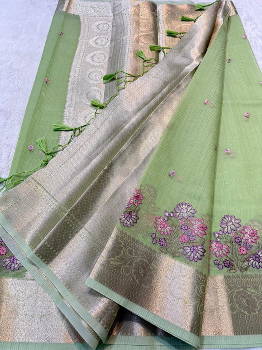 Cotton Kota Designer Embroidery Premium Banaras