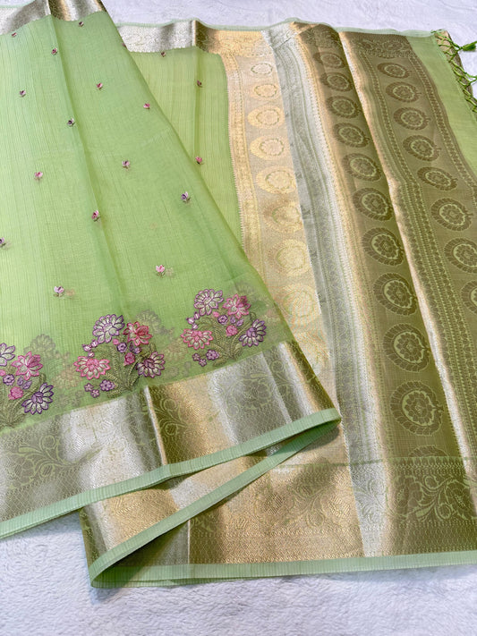 Cotton Kota Designer Embroidery Premium Banaras