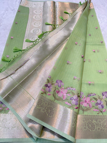 Cotton Kota Designer Embroidery Premium Banaras