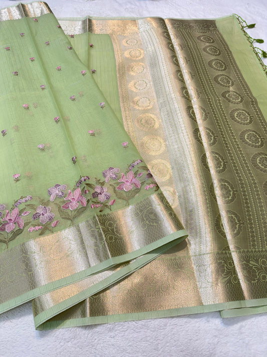 Cotton Kota Designer Embroidery Premium Banaras