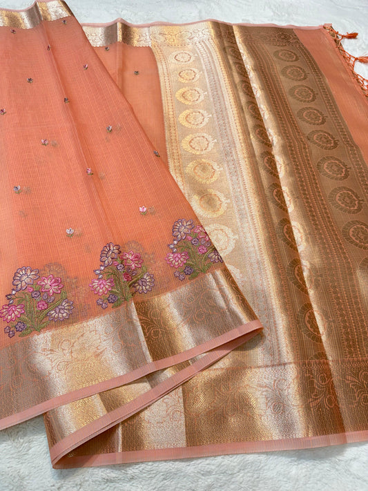 Cotton Kota Designer Embroidery Premium Banaras