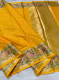 Gold Cotton Kota Paithani Border Premium Banarasi Saree