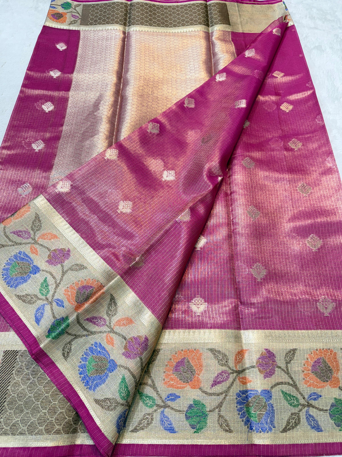 Tissue Kota Paithani Border Premium Banarasi