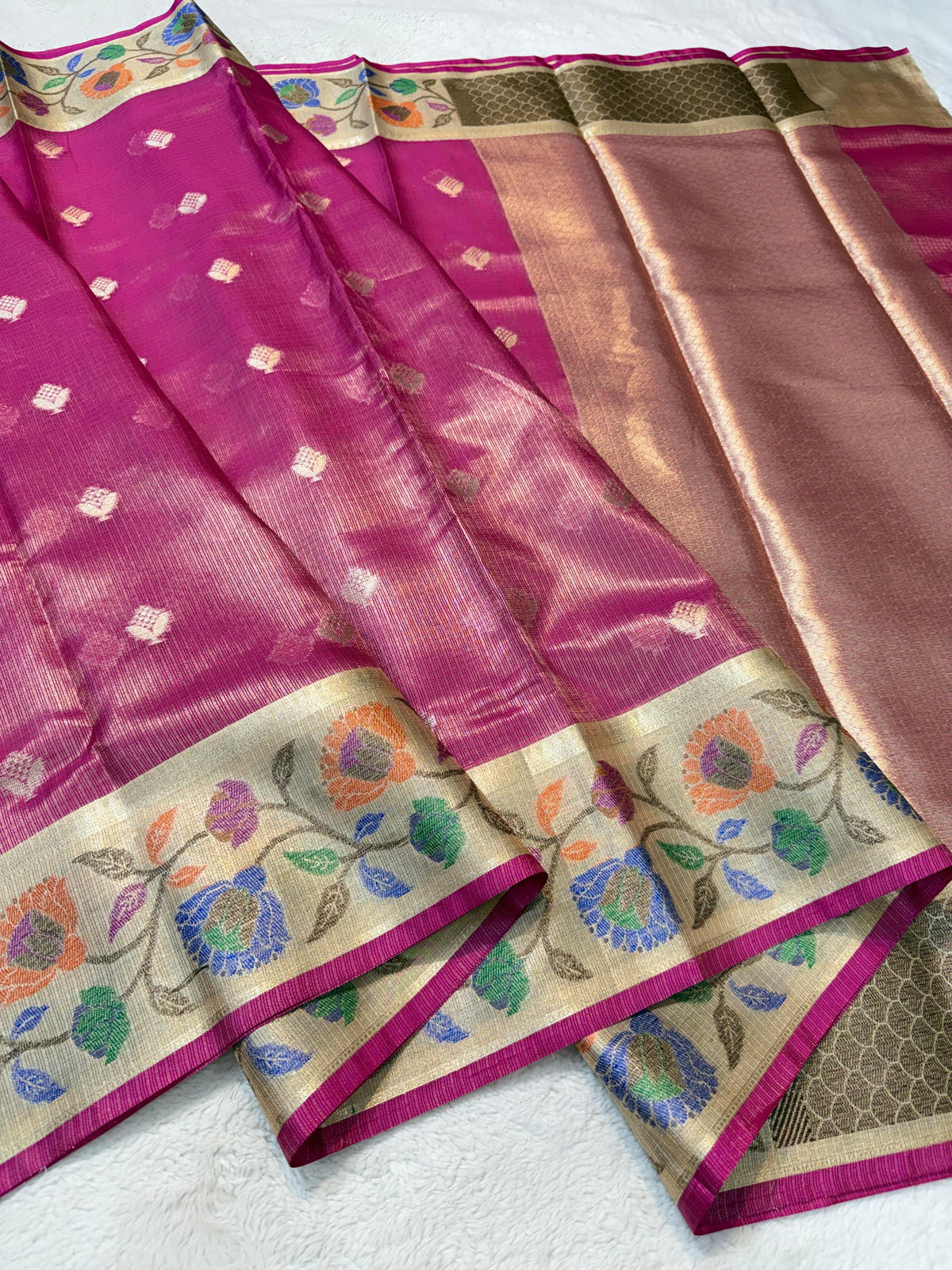 Tissue Kota Paithani Border Premium Banarasi