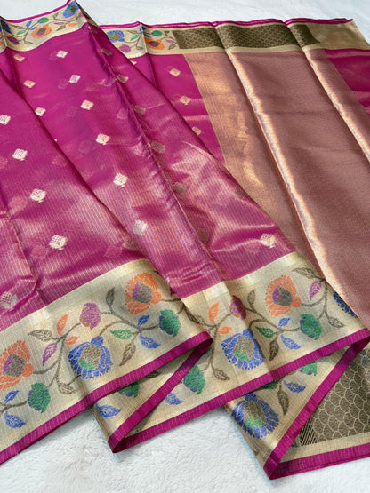Tissue Kota Paithani Border Premium Banarasi