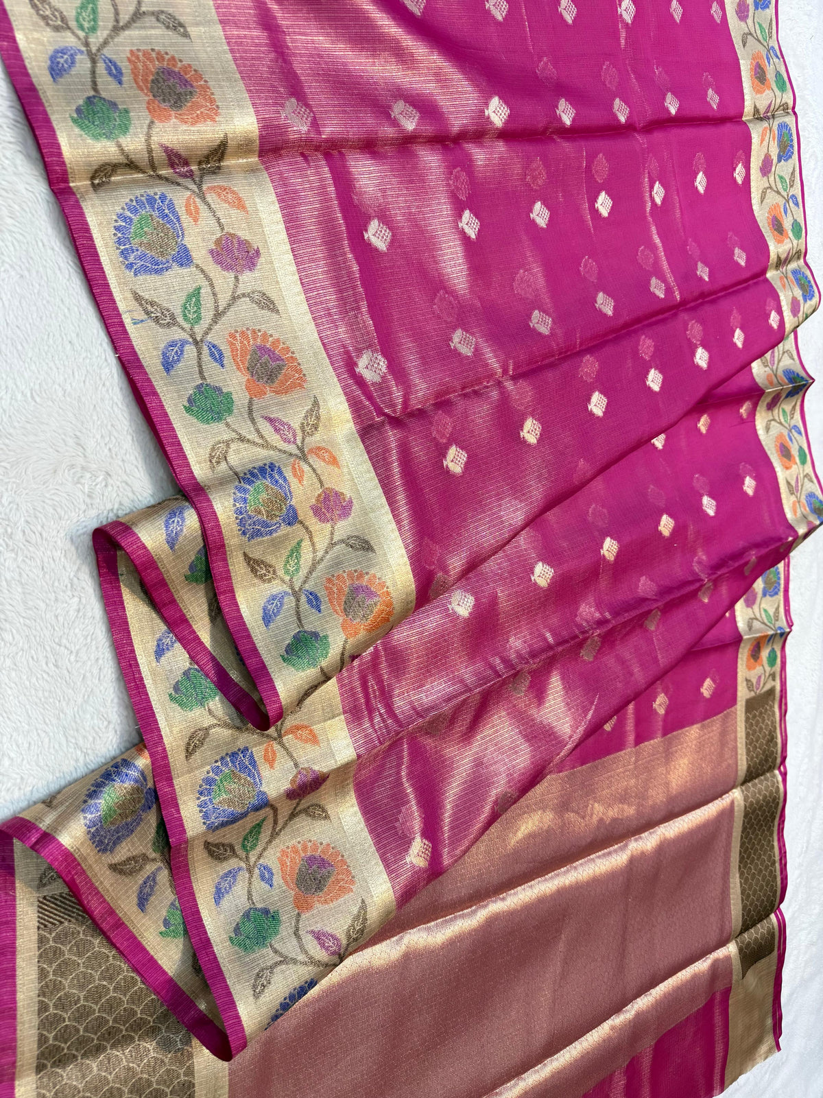 Tissue Kota Paithani Border Premium Banarasi