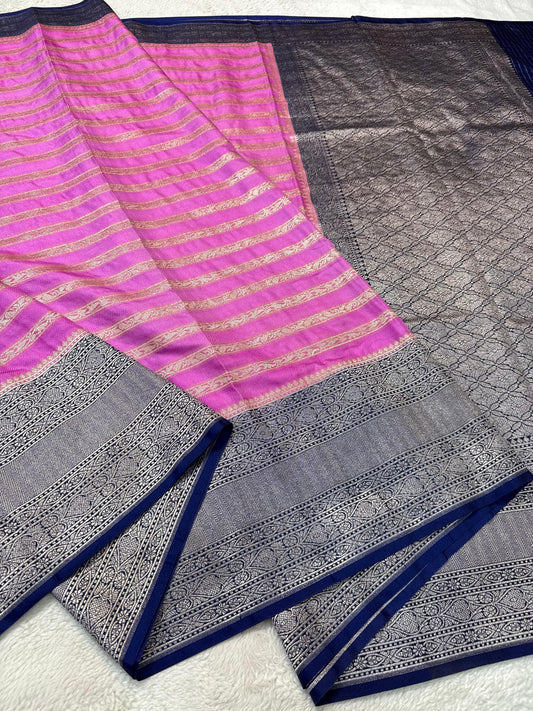 Pink Dupion Premium Banarasi Saree
