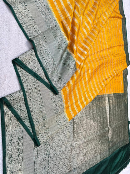 Gold Dupion Premium Banarasi Saree