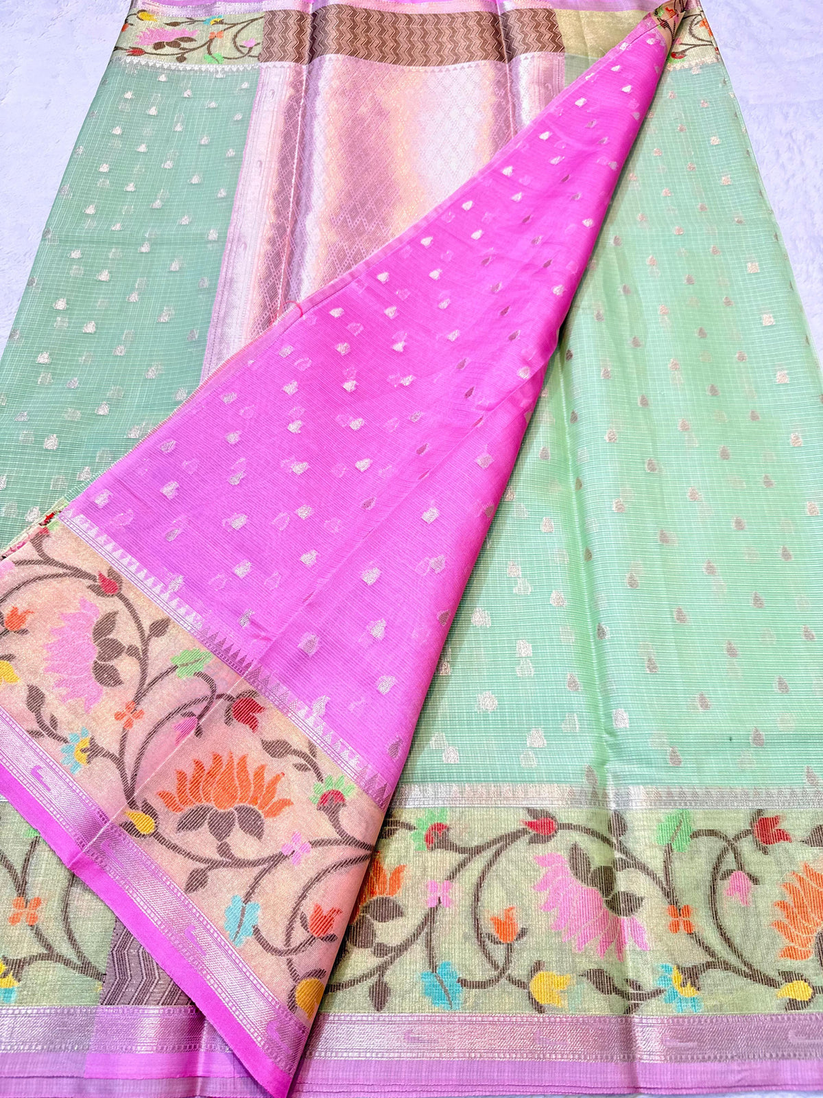 Cotton Kota Paithani Border Premium Banarasi Saree