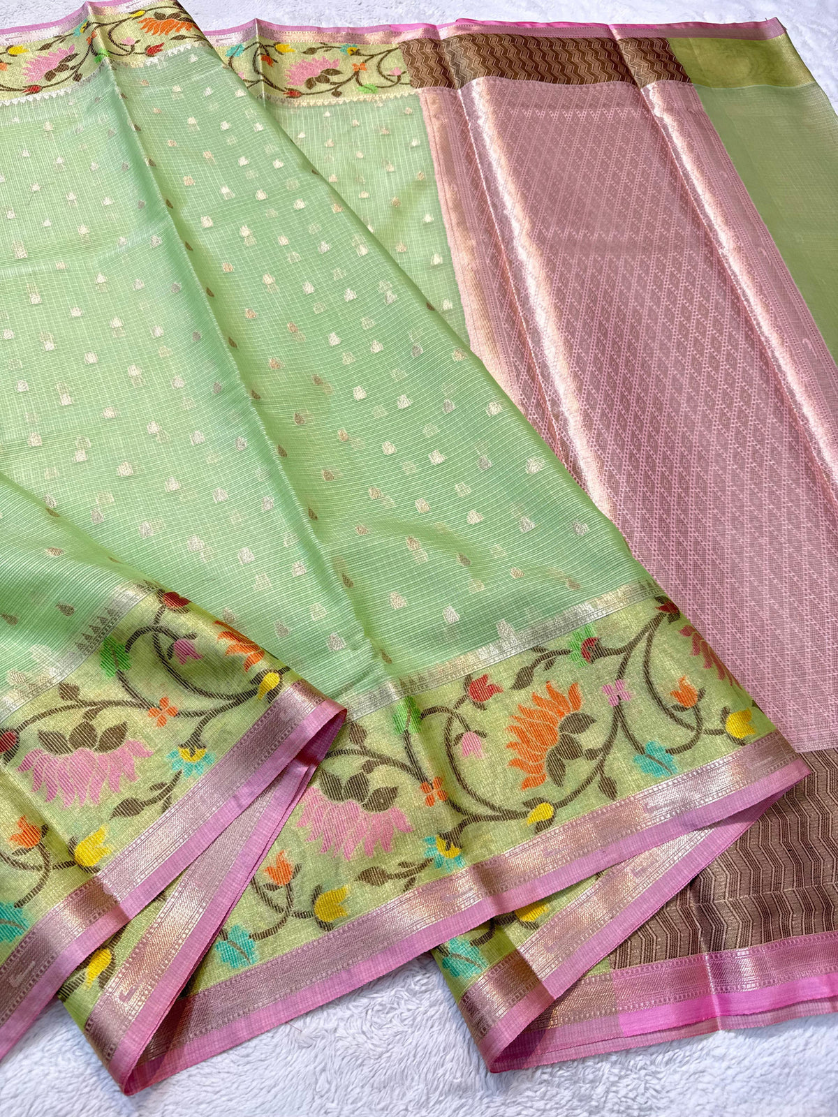 Cotton Kota Paithani Border Premium Banarasi Saree