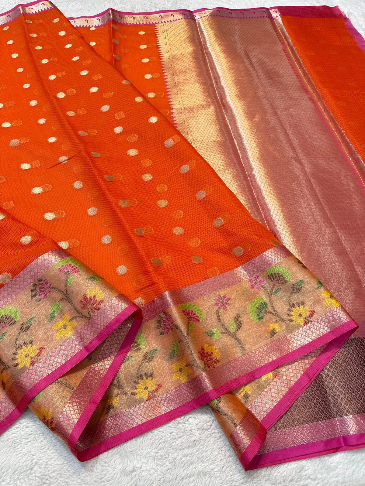 Cotton Kota Paithani Border Premium Banarasi Saree