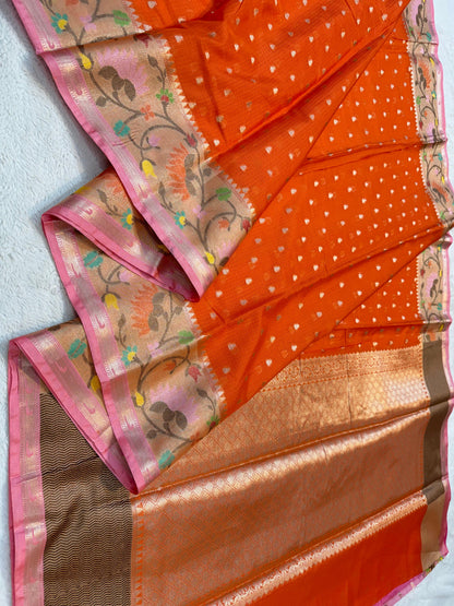 Cotton Kota Paithani Border Premium Banarasi Saree