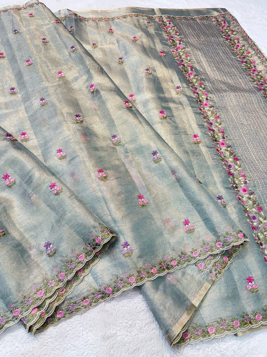 Tissue Kota Designer Embroidery Premium Banarasi