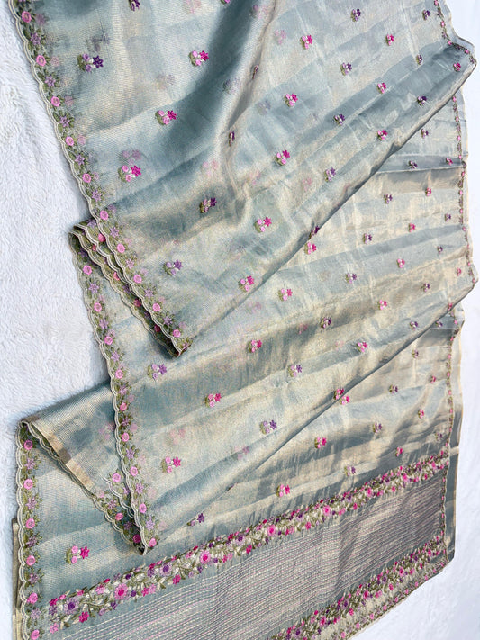 Tissue Kota Designer Embroidery Premium Banarasi