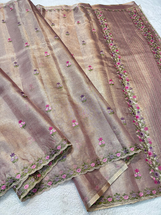 Tissue Kota Designer Embroidery Premium Banarasi