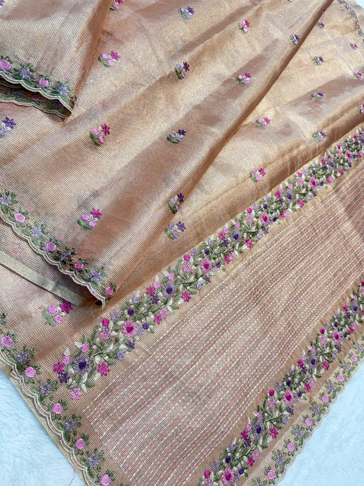 Tissue Kota Designer Embroidery Premium Banarasi