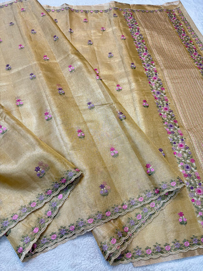 Tissue Kota Designer Embroidery Premium Banarasi