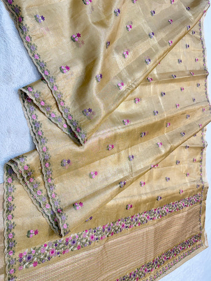 Tissue Kota Designer Embroidery Premium Banarasi