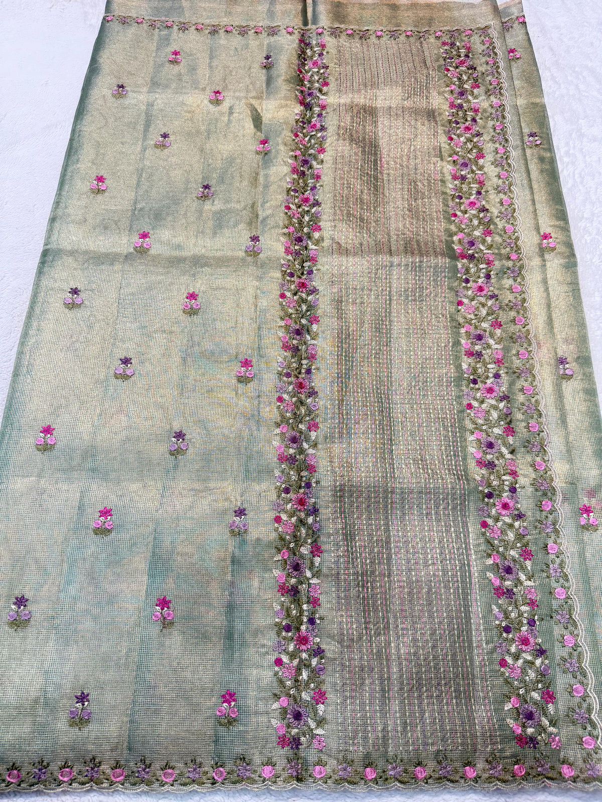 Tissue Kota Designer Embroidery Premium Banarasi