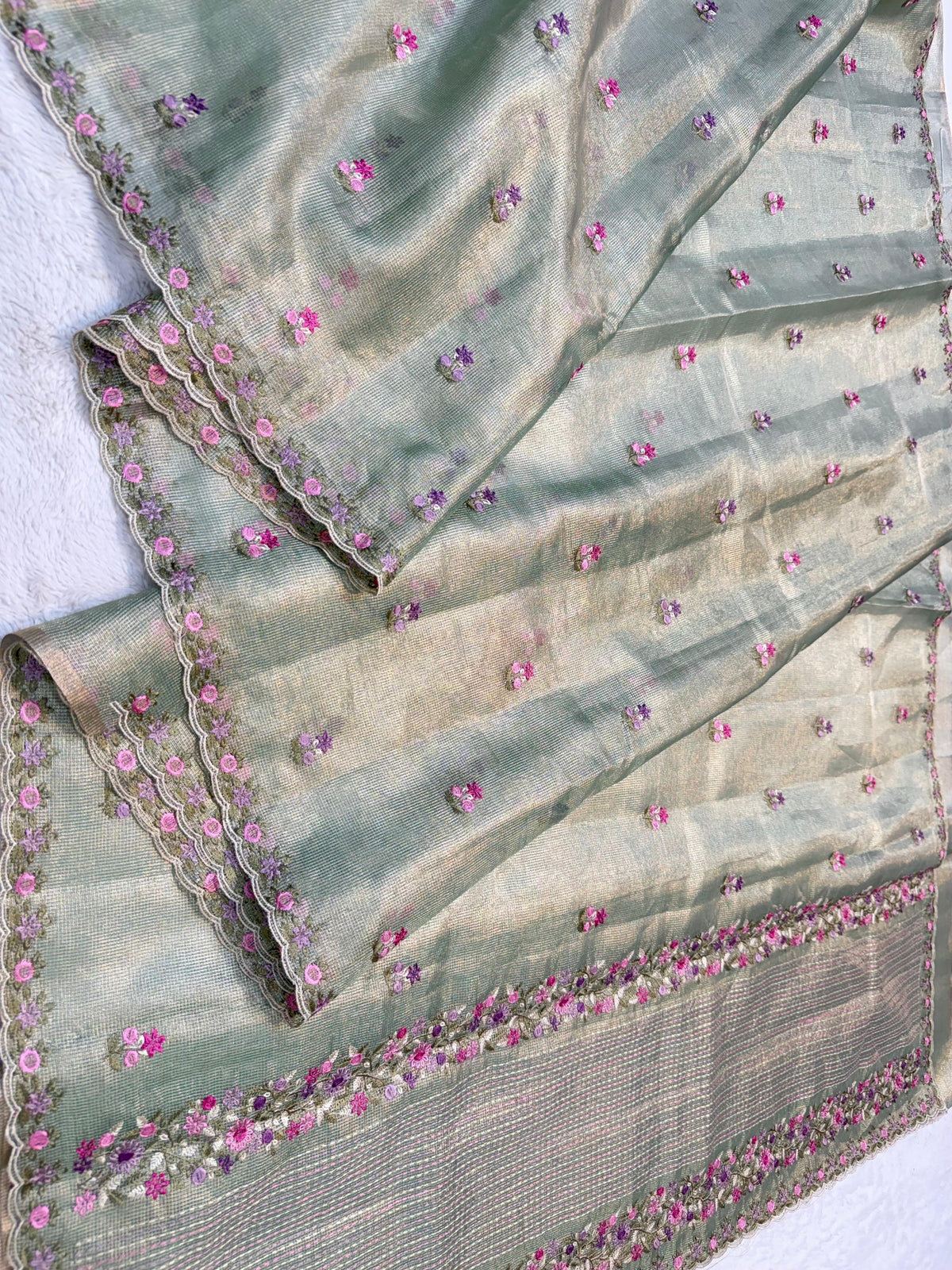 Tissue Kota Designer Embroidery Premium Banarasi
